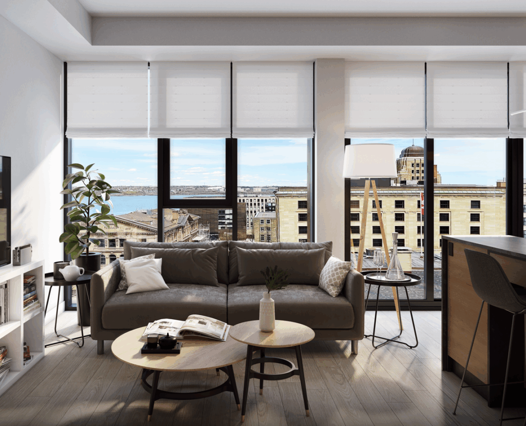 Press Block Living Room Rendering